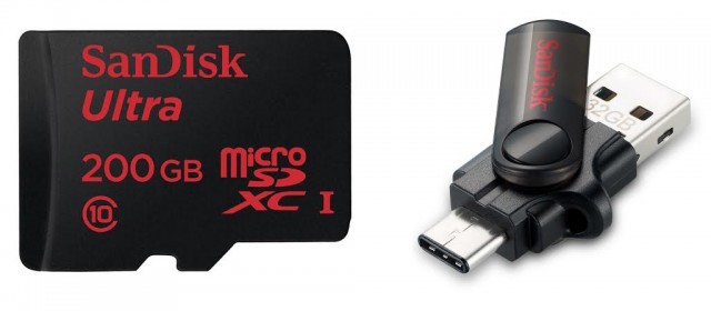 SanDisk intros new 200GB microSD, Type-C USB