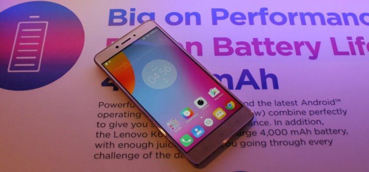 Lenovo launches the 5.5 inch K6 Note, featuring a large 4000mAh battery