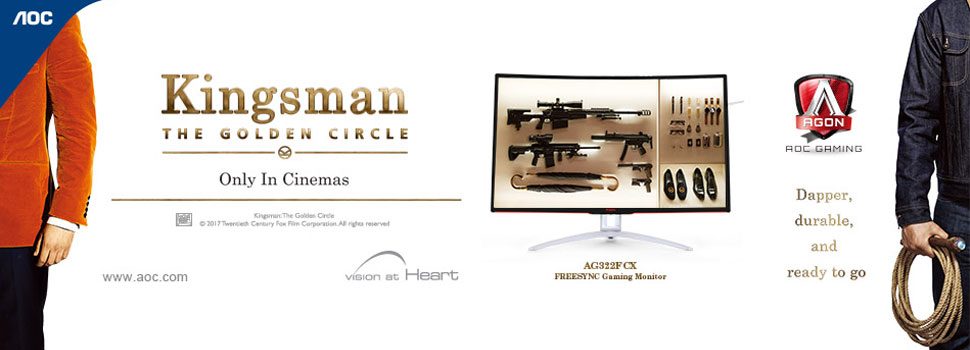 AOC Partners With 20th Century Fox For ‘Kingsman: The Golden Circle’