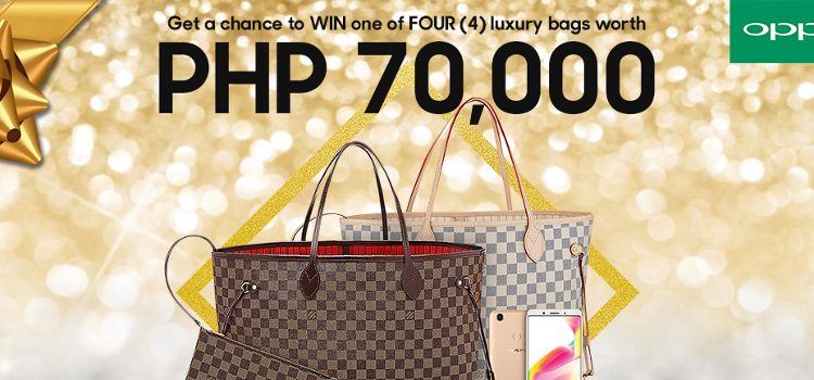 Get a chance to win a luxury bag worth Php70K when you purchase a brand new OPPO F5
