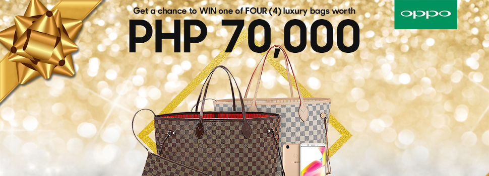 Get a chance to win a luxury bag worth Php70K when you purchase a brand new OPPO F5