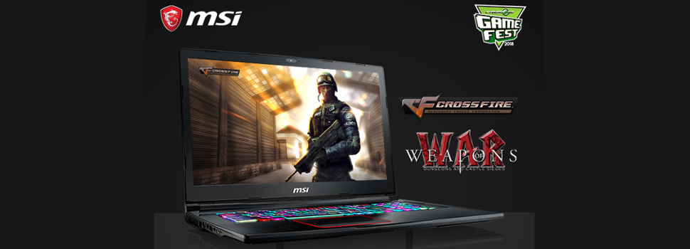 Experience #NewGamingDimension with MSI Gaming Laptops at Game Fest 2018