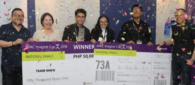 Team Onyx wins Imagine Cup 2018 PH Finals