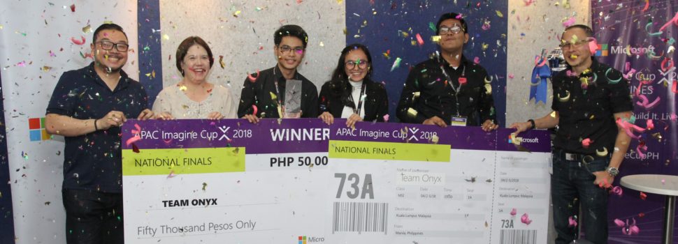 Team Onyx wins Imagine Cup 2018 PH Finals