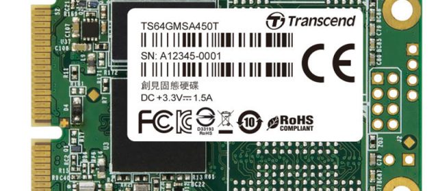 Transcend Announces New MSA450T mSATA 3D TLC SSD for Embedded Applications