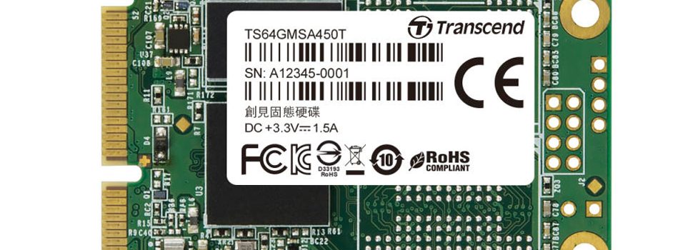 Transcend Announces New MSA450T mSATA 3D TLC SSD for Embedded Applications