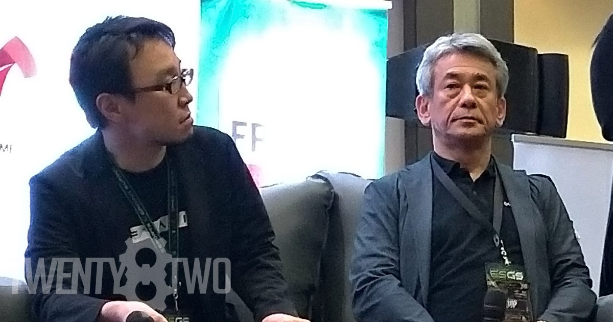 Toshifumi Nabeshima and Shinji Hashimoto at the ESGS 2018 Day 2 panel