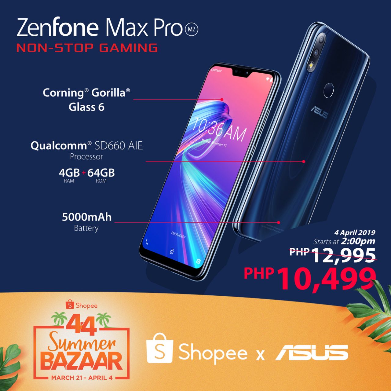 ASUS Philippines features ZenFone Max Pro M2 During Shopee 4.4
