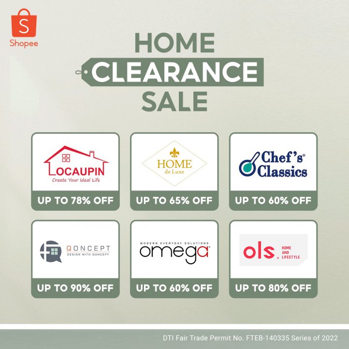 shopee home clearance sale