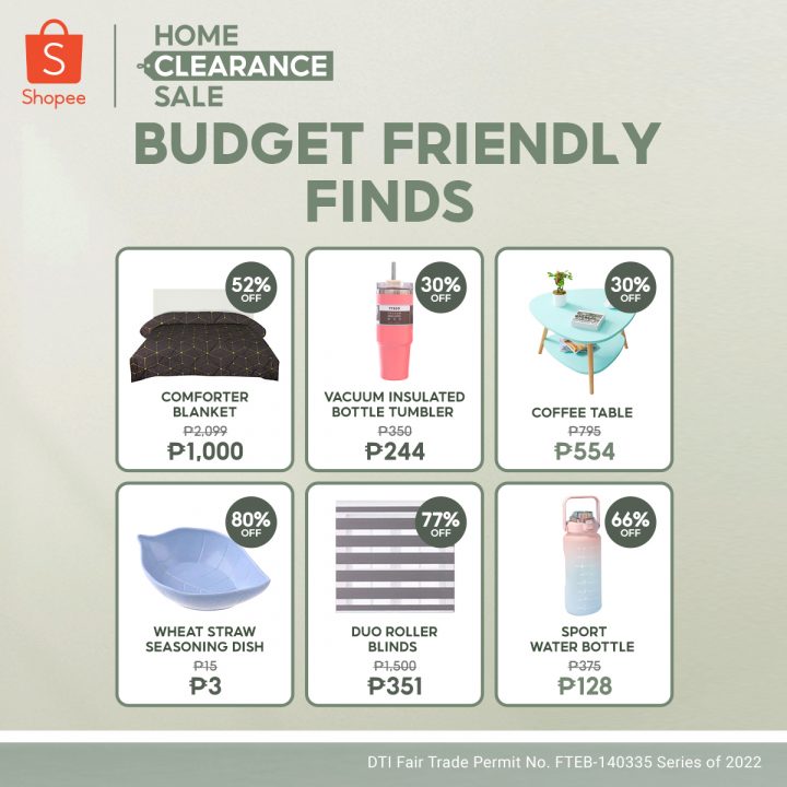 shopee home clearance sale