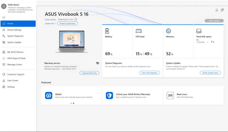 vivobook s16